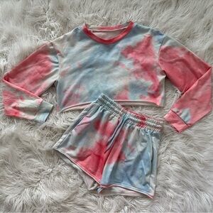 Tie-Dye lounge wear Set - Pink and Blue